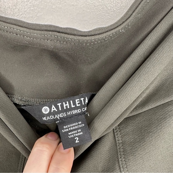 Athleta Headlands Hybrid Cargo Pants Olive Green Size 2 - Picture 3 of 4